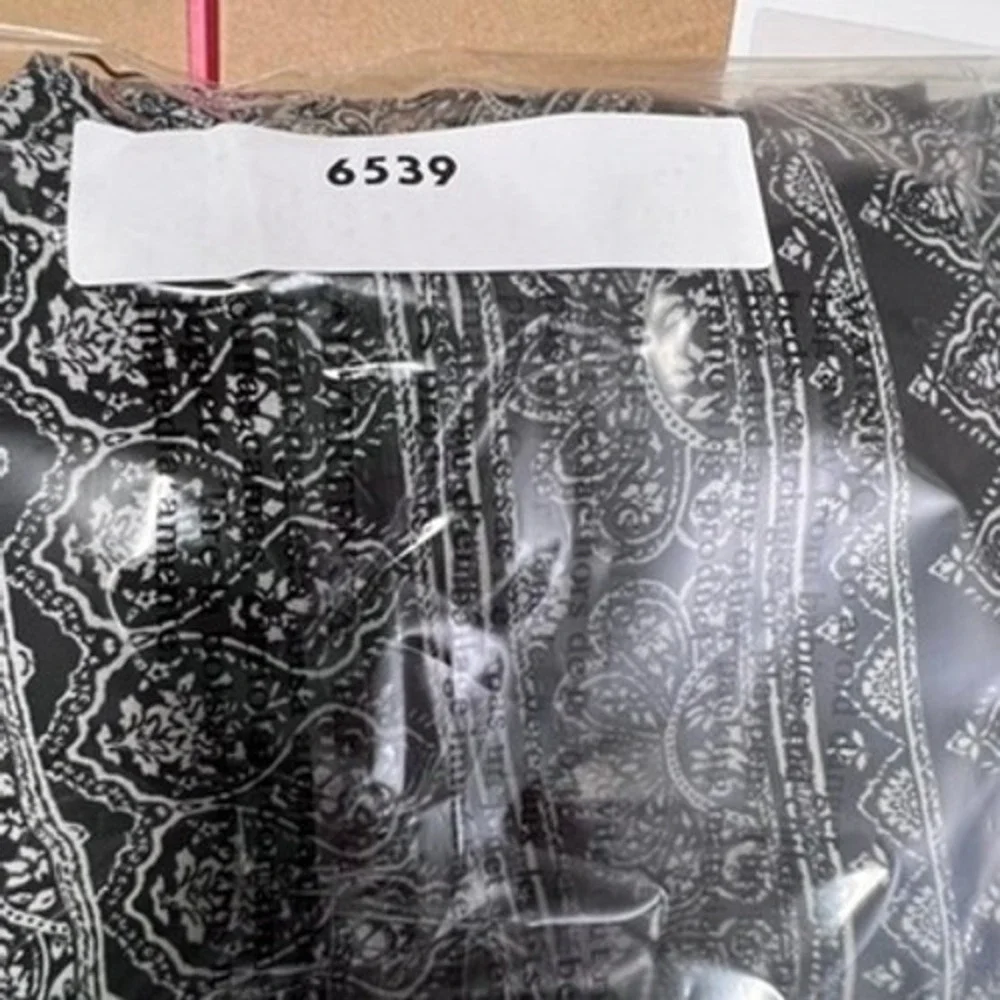 Ryan Michelle‎ Black White Paisley Print Sleeveless Dress Size 14 Career